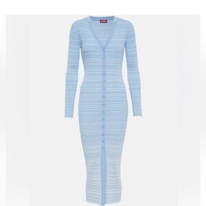 Striped Blue Long Sleeve Dress